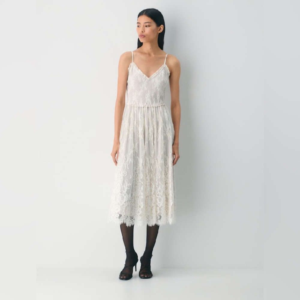 New Aritzia Wilfred Tuberose Dress Lace tiered midi dress
